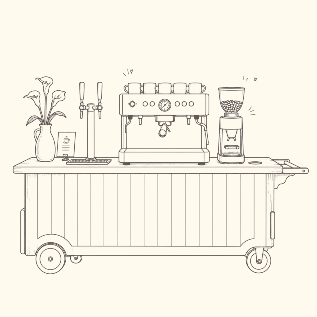 calla coffee cart weddings brand corporate